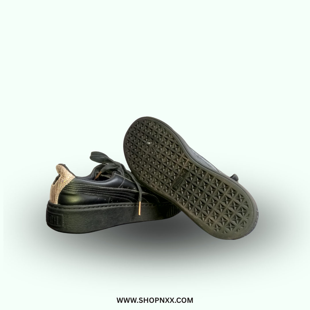 Puma Black Rose Gold Basket - preloved women's shoe