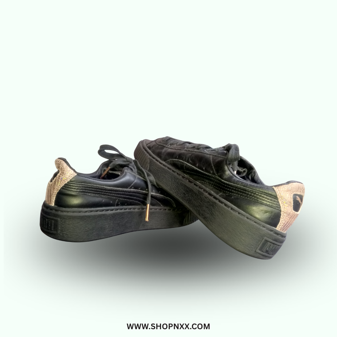 Puma Black Rose Gold Basket - preloved women's shoe