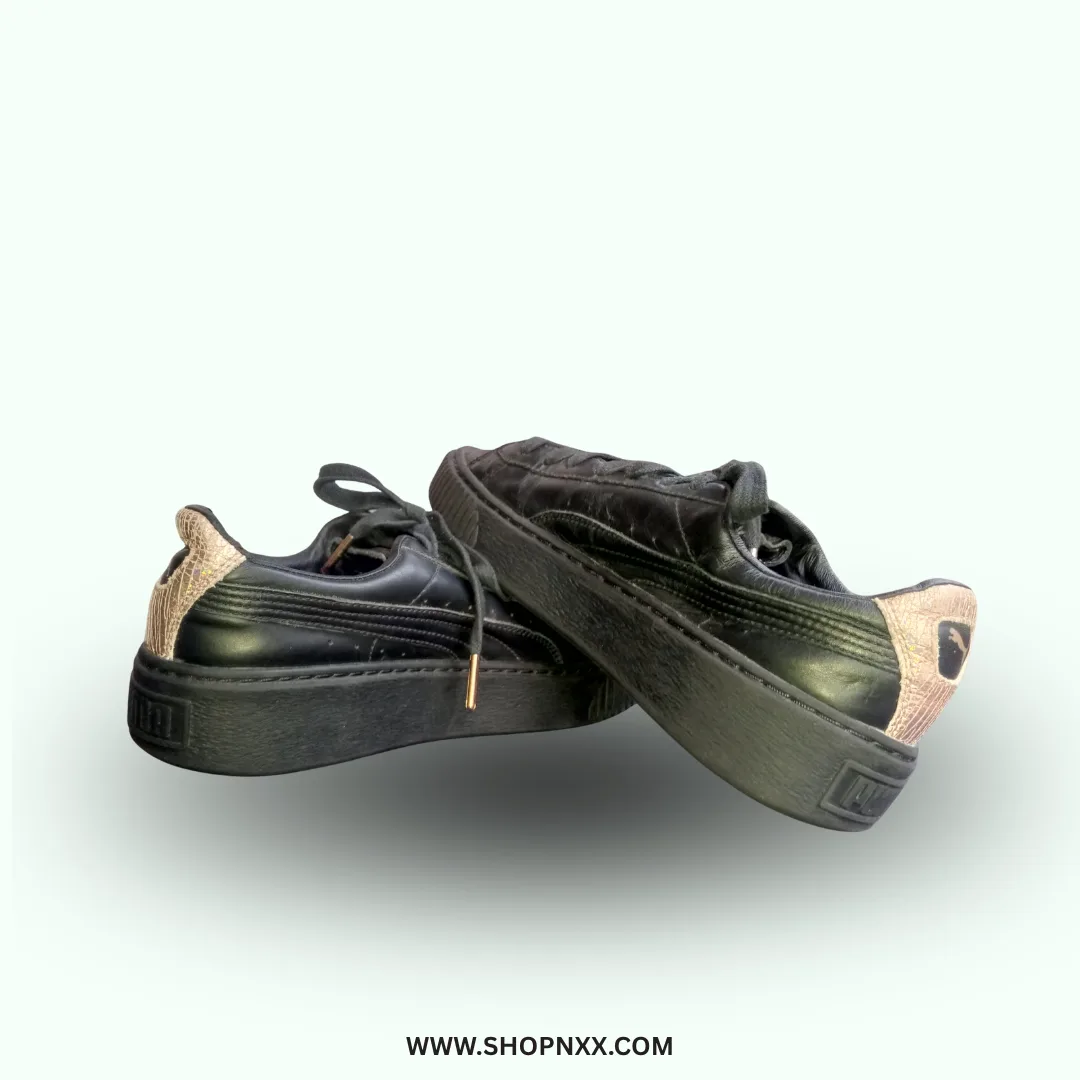 Puma Black Rose Gold Basket - preloved women's shoe - photo 2