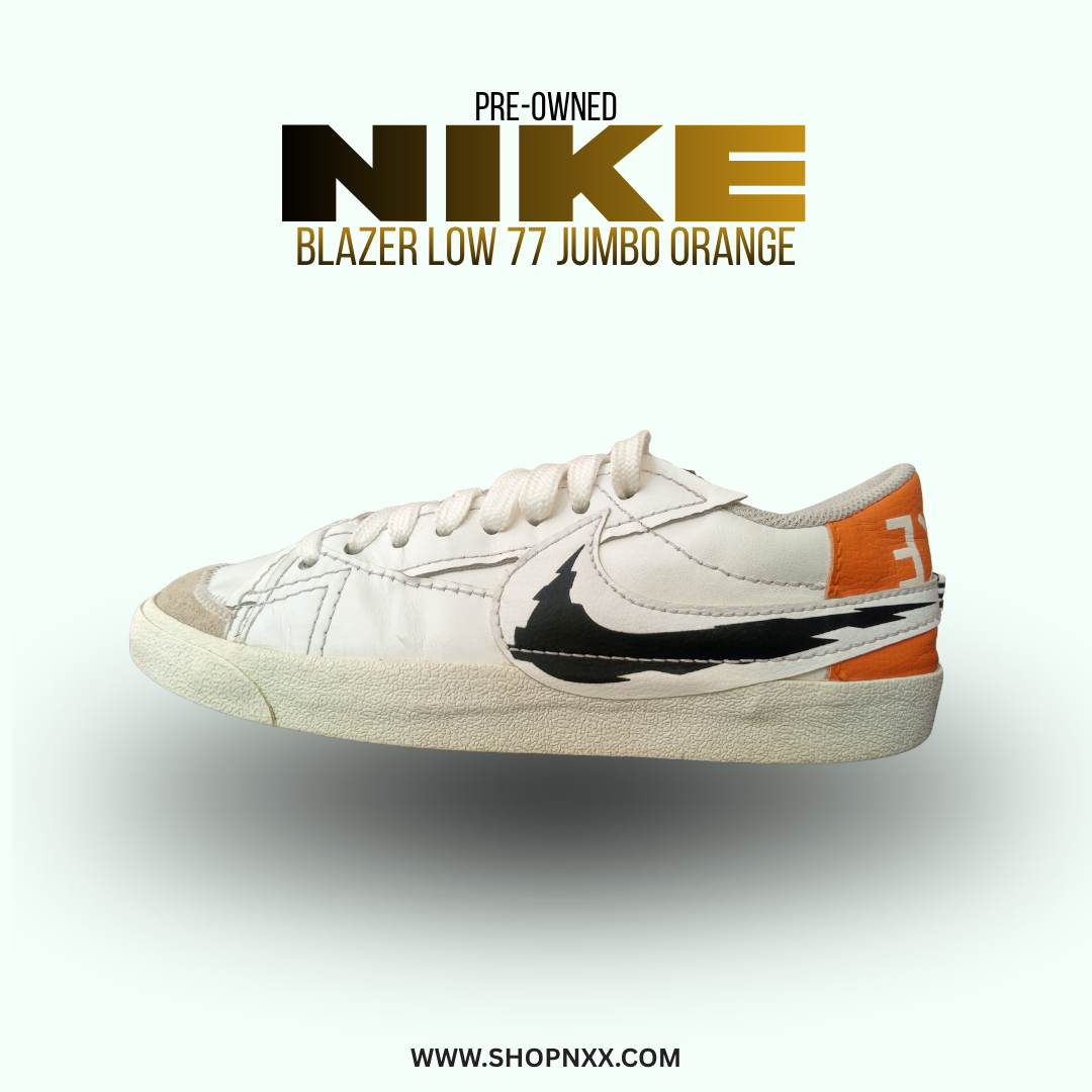 Nike Blazer low 77 jumbo orange - preloved men's shoe